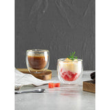 SISXSO Espresso Cups Set of 4, Double Walled Glass Coffee Cups 4 Ounce, Insulated Espresso Shot Glass Cups for Espresso Accessories, Clear Glass Espresso Cups Suit for Espresso Machine