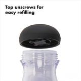 SISXSO Good Grips Soap Dispensing Palm Brush, Black/Clear/White