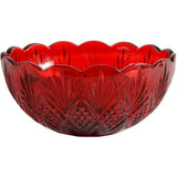 SISXSO Dublin Red Crystal Serving Bowl