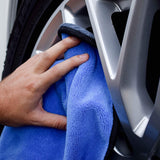 SISXSO Microfiber Towels for Cars 3 Pieces 500 GSM polishing Cleaning Home, car and Motorbike - 12 x 12 Inches (30x30cm)