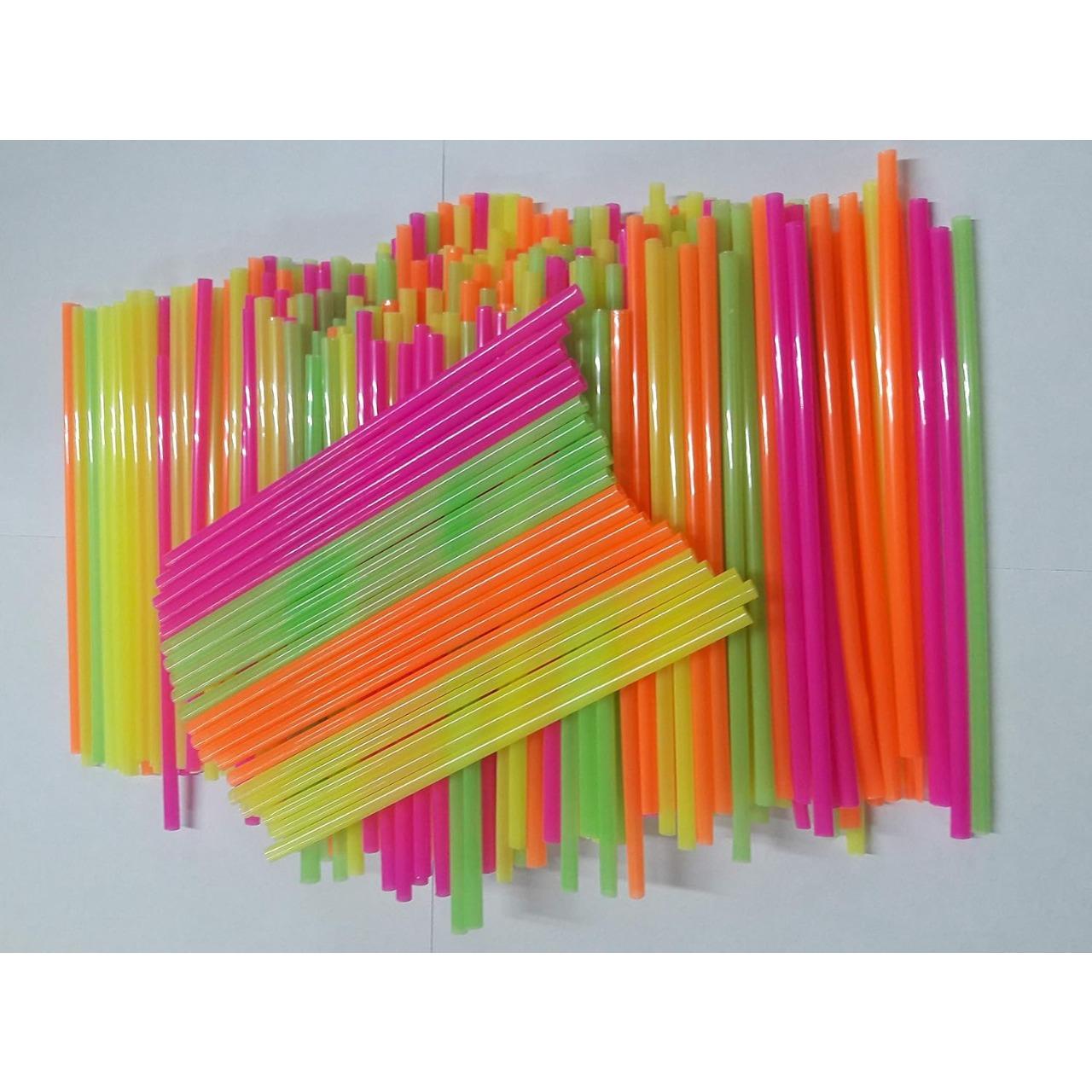 SISXSO 250 count Plastic Disposable Plastic Drinking Straws