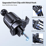 SISXSO 3-in-1 Cell Phone Holder for Car, Universal Phone Holder Mount for Dashboard Air Vent Windshield Compatible with 15 14 13 12 11 Pro Max Xs XR X, Galaxy