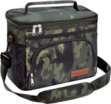 Bolsa de almoço isolada para mulheres/homens - Lancheira reutilizável para escritório, piquenique, caminhada, praia - Organizador de bolsa térmica à prova de vazamento com alça de ombro ajustável para adultos - Preto 