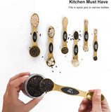 SISXSO Magnetic Measuring Spoons Set Stainless Steel with Leveler, Stackable Metal Tablespoon Measure Spoon for Baking, Measuring Cups and Spoon Set Kitchen Gadgets Apartment Essentials Fits in Spice Jars