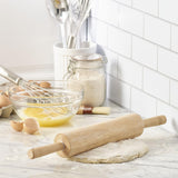 SISXSO Classic Wood Rolling Pin, 17.75-Inch, Natural