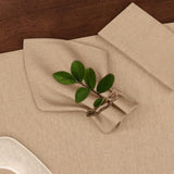 SISXSO Cloth Napkins Set of 12, 18x18 Reusable Napkins Cloth Washable, Soft & Durable Table Napkins, Polycotton Chambray Dinner Napkins for Parties, Christmas, Thanksgiving, Weddings - Sand