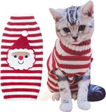 Gato Suéter Natal Papai Noel Pet Gato Inverno Malhas Roupas Quentes 