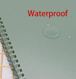 Caderno espiral, 4 unidades, 4 cores, A5, plástico grosso, capa dura, 7 mm, papel pautado para faculdade, 80 folhas (160 páginas), diário para material escolar e de escritório (4 unidades, A5) 