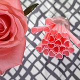 SISXSO Heart Shaped Pink Straws Disposable Drinking Cute Straw Individually Wrapped Pink Plastic Straw Valentines day Cocktail Birthday Party Bridal Shower Wedding Supplies