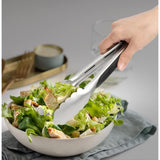 SISXSO Stainless Steel Kitchen Tongs Set of 2 - 9" and 12", Locking Metal Food Tongs Non-Slip Grip