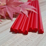 SISXSO Heart Shaped Pink Straws Disposable Drinking Cute Straw Individually Wrapped Pink Plastic Straw Valentines day Cocktail Birthday Party Bridal Shower Wedding Supplies