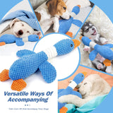 SISXSO Upgraded Goose Indestructible Dog Toys for Aggressive Chewers Small Medium Large Breed, Crinkle Squeaky Plush Dog Puppy Chew Toys fo Duck Puppy Toys