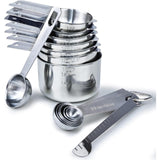 Colheres de medição, conjunto de colheres de medição de aço inoxidável 18/8 premium para serviços pesados, colher de sopa pequena com medidas métricas e americanas, conjunto de 6 para presente, medição de ingredientes secos e líquidos 