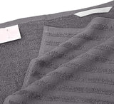 SISXSO Premium Kitchen,Hand Towels (20”x 28”, 6 Pack) Large Cotton, Dish, Flat & Terry Towel Highly Absorbent Tea Towels Set with Hanging Loop Gray