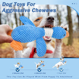 SISXSO Upgraded Goose Indestructible Dog Toys for Aggressive Chewers Small Medium Large Breed, Crinkle Squeaky Plush Dog Puppy Chew Toys fo Duck Puppy Toys
