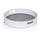 Organizador de armário de cozinha antiderrapante para despensa sob a pia, 18 polegadas, branco/cinza 2 