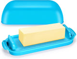 Manteigueira com tampa, recipiente para manteiga para bancada, suporte para manteiga inquebrável para decoração de cozinha, para manteiga da Costa Leste/Oeste, sem BPA, pode ir ao micro-ondas/lava-louças (branco) 