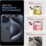 Capa de telefone macia para 15 Pro, capa de telefone de silicone atualizada [proteção de câmera] com [2 protetores de tela], forro de microfibra macio anti-riscos por dentro 