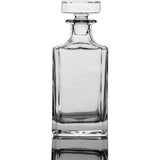 SISXSO Square 26oz Whiskey Decanter with Glass Stopper