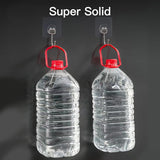 Ganchos grandes para pendurar, resistente, 44Ib (máx.), 10 pacotes, cabides de parede sem pregos, autoadesivos, sem rastros, transparentes e removíveis, à prova d'água e ferrugem, vários usos para banheiro, cozinha e casa 