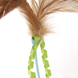 SISXSO Self Righting Rocking Feather Cat Toy - Blue/Orange, One Size