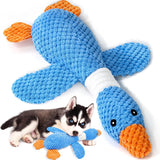 SISXSO Upgraded Goose Indestructible Dog Toys for Aggressive Chewers Small Medium Large Breed, Crinkle Squeaky Plush Dog Puppy Chew Toys fo Duck Puppy Toys