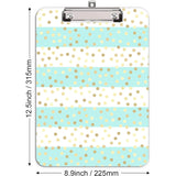 Prancheta de plástico, Prancheta de tamanho A4 padrão para alunos, professores, s, Prancheta de perfil baixo, Pranchetas decorativas, Pranchetas fofas com padrão personalizado, Material escolar, Manchas listradas 