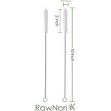 SISXSO 2 Drinking Straw Cleaning Brush LONG - Bristle Cleaner for Stainless Steel Drink Straws Heavy Duty Brushes For Washing Glass Silicone Metal Straws Tea Pot Spout Mini Micro Bottle