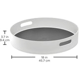 Organizador de armário de cozinha antiderrapante para despensa sob a pia, 18 polegadas, branco/cinza 2 