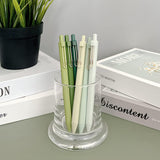 Canetas de gel retráteis de tinta preta, ponta fina de 0,5 mm, suprimentos de papelaria para casa e escritório (conjunto de 6) 