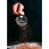 Polvilhador de farinha para assar, operação com uma mão, espanador de açúcar em pó de aço inoxidável 304, peneira de farinha para pegar e polvilhar, pacote de presente 