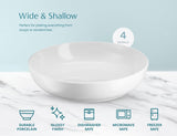 SISXSO 4Pcs 40oz Ceramic Pasta Bowl Set, For Soups and Salads, Serving Bowls, Large Capacity, Microwave & Dishwasher Safe