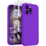Capa de telefone macia para 15 Pro, capa de telefone de silicone atualizada [proteção de câmera] com [2 protetores de tela], forro de microfibra macio anti-riscos por dentro 