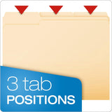 SISXSO Pendaflex File Folders, Letter Size, 8-1/2" x 11", Classic Manila, 1/3-Cut Tabs in Left, Right, Center Positions,  Per Box