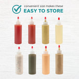 Frascos de 4 onças com tampa de ponta vermelha (pacote com 8), sem BPA e sem látex, mini-frascos de qualidade alimentar (120 ml) - para artes e ofícios, cola, glacê, grelhador, molhos, temperos, condimentos, decoração de bolos 