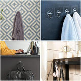 Ganchos adesivos resistentes 22 lbs Ganchos para toalhas de roupão Ganchos de parede adesivos à prova d'água para casa, banheiro, cozinha, escritório e ao ar livre Pacote com 12 