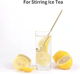 SISXSO 4 PCS 6.7 Inches Coffee Spoons, Stirring Spoons, Tea Spoons Long Handle, Gold Teaspoons, Gold Spoons, Ice Tea Spoons, Long Spoons for Stirring, Gold Espresso Spoons Stainless Steel
