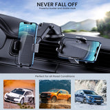SISXSO Phone Mount for Car Phone Holder [Military-Grade Suction & Stable Clip] Car Phone Holder Mount Windshield Dashboard Air Vent Universal Automobile Mount Fit for All Android Smartphones