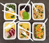 Talheres Colheres de chá de plástico Peso médio Talheres descartáveis ​​Brancos (1000 unidades) 