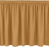 SISXSO Table Skirt, 29 in x 14 ft - Plastic Tableskirt, Disposable, Reusable, Rectangular Tablecloth Skirt (1 Pack)