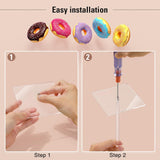 Suporte para donuts de acrílico, pacote com 4 unidades, torre de exibição de bagels transparente para mesa de sobremesas, suporte para donuts para aniversário, casamento, chá de bebê, Natal, festa 