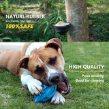 SISXSO Squeaky Dog Toys for Aggressive Chewers: Rubber Puppy Chew Ball with Squeaker, Almost Indestructible and Durable Pet Toy for Medium and Large Breed