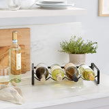 SISXSO Tabletop Stackable Wine Rack, Black