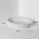 Pequenas formas ovais de porcelana para gratinar, conjunto de 2 assadeiras para 1 ou 2 pessoas, assadeiras com alça dupla para cozinha e casa, (branco) 