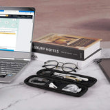 Estojo pequeno para lápis, estojo rígido para canetas-tinteiro executivas, canetas esferográficas - preto 