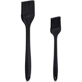 Pincéis de confeitaria de silicone resistentes ao calor, para espalhar óleo, manteiga, molho, marinadas para churrasco, grelha, churrasco, cozimento, cozinha, sem BPA, lavável na máquina de lavar louça (preto 2) 