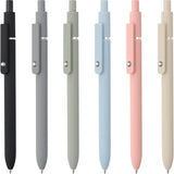 SISXSO 6 Pack Cute Gel Pens, Retractable Quick Dry Gel Ink Pen, Fine Point 0.5mm Black Ink Rolling Ball Gel Pens, Smooth Writing Aesthetic Pens for Home School Office Supplies