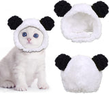 Fantasia de gato fofo chapéu de urso quente para gato ajustável macio pequeno animal de estimação chapéu de urso para gato filhote de cachorro (marrom) 