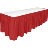 SISXSO Table Skirt, 29 in x 14 ft - Plastic Tableskirt, Disposable, Reusable, Rectangular Tablecloth Skirt (1 Pack)