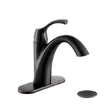 SISXSO Bathroom Faucet Brushed Nickel with Drain and Water Supply Lines